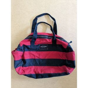 Abercrombie & Fitch Canvas Navy Red Striped‎ Duffle